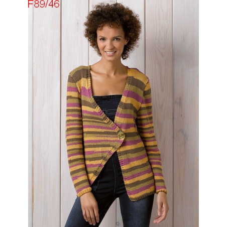 Haut Femme Marron Multicolore - Coton Et Laine - Taille L (42/44) - Occasion Très Bon état