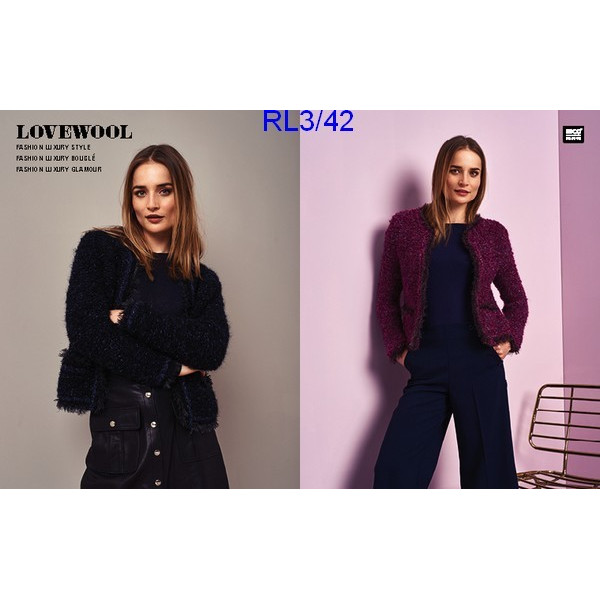 Modèle Veste Femme Laine Rico Design Fashion Luxury Bouclé, Style et Glamour