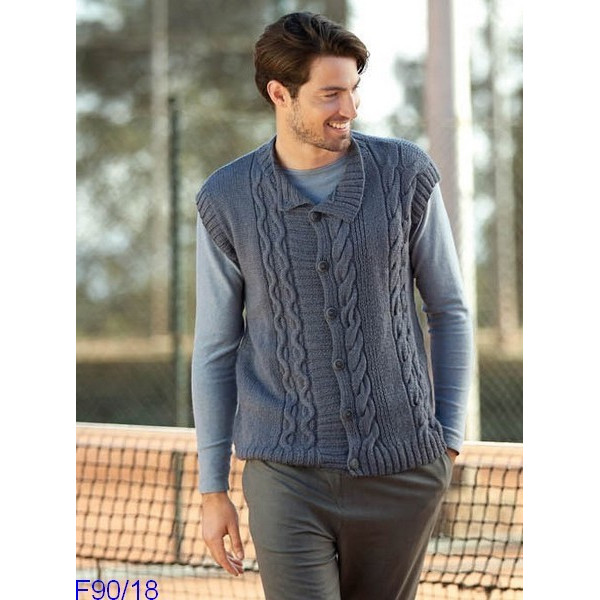 modele gilet sans manche homme tricot