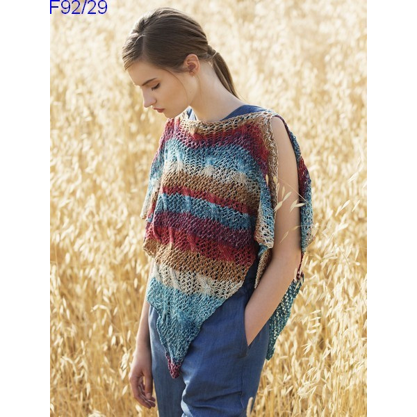 Modèle Poncho Femme Laine Katia coton Degrade Sun