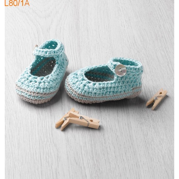 Modèle Chaussons Bébé Laine Katia coton Fair Cotton