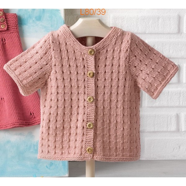 Modèle Cardigan Bébé Laine Katia coton Fair Cotton