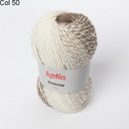 Laine Katia Blues écru N°51 – Pelotes Qualité Tricot, Aiguille 4, Couleur Crème