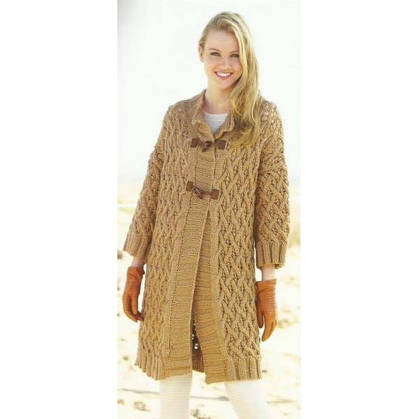 modele tricot manteau long femme gratuit