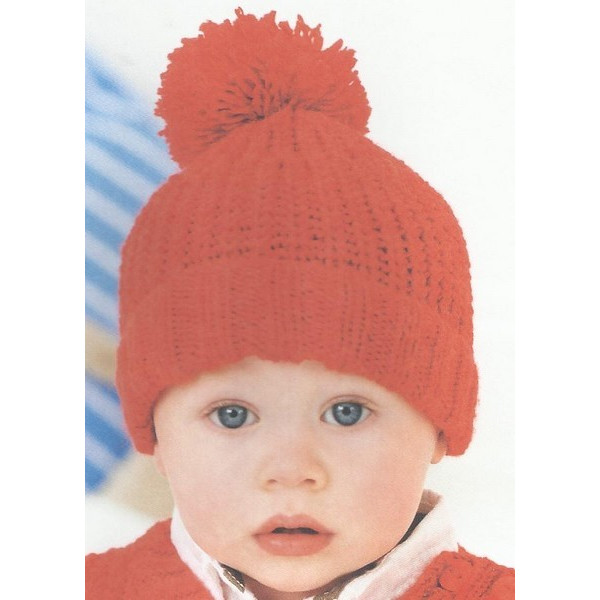 Modèle à tricoter gratuit Bonnet fille Laine Katia Merino Baby Plus