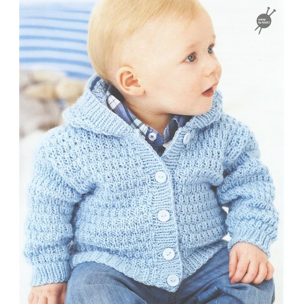 tricot gilet capuche bebe