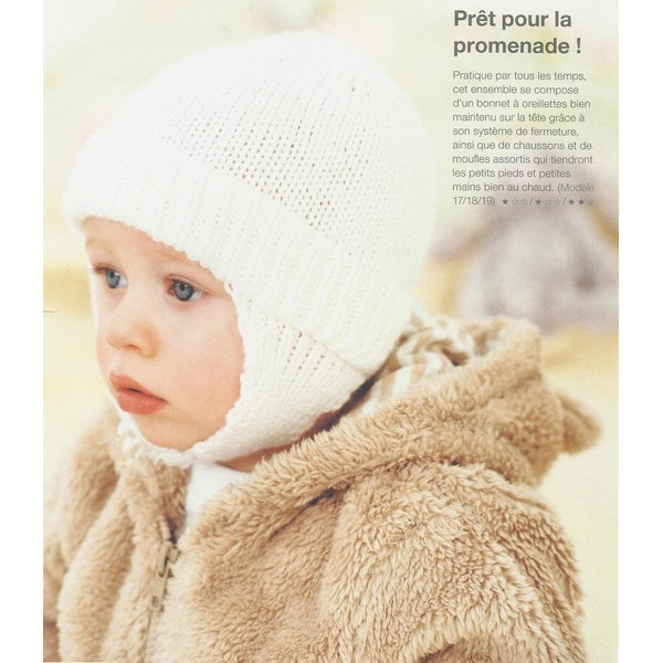 Modèle bonnet oreillettes baby soft rico design layette
