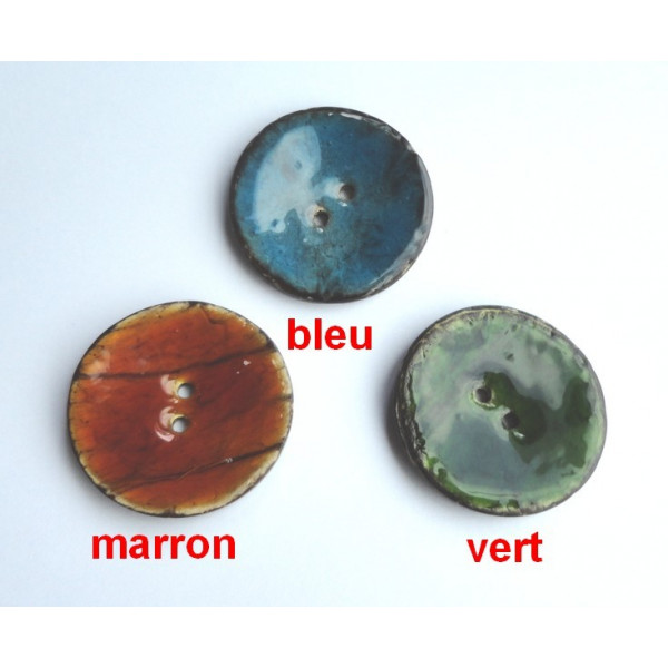 Bouton reflet couleur nature 4cm