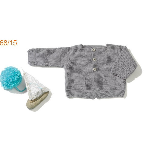 Modèle Cardigan bébé Laine Katia Peques