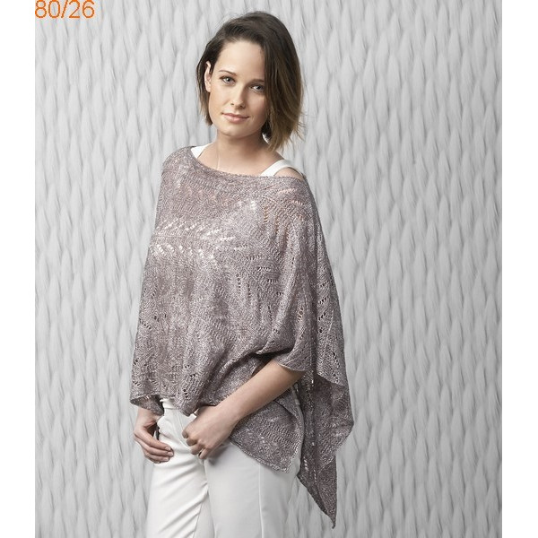 Modèle Poncho Femme Laine Katia Air lux