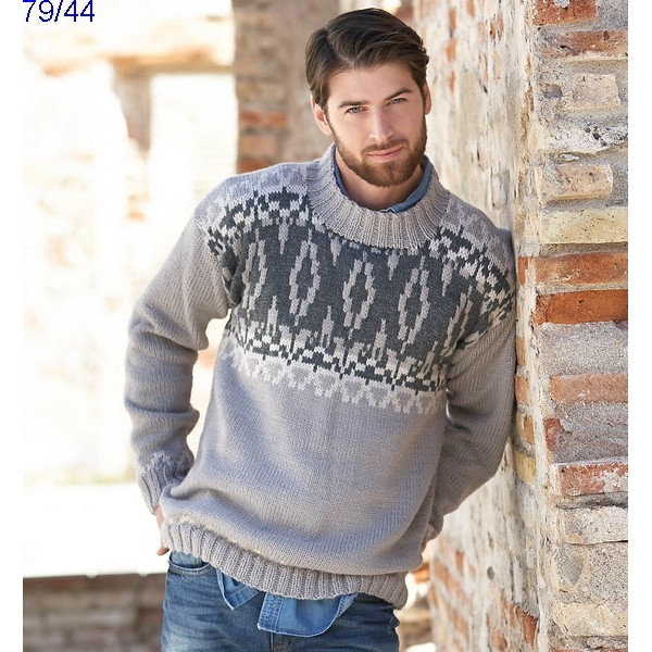 Modèle Pull Homme Laine Katia Merino aran ou Merino sport